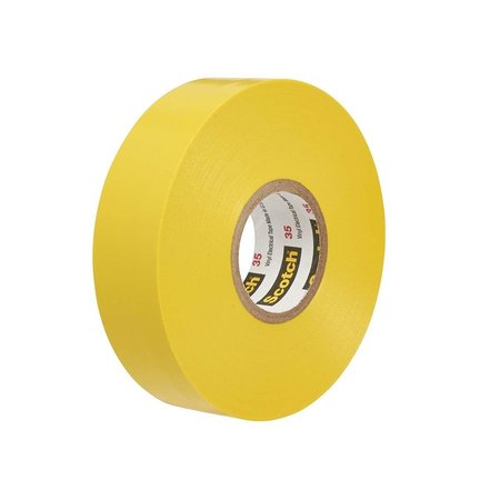 3M 075 in x 66 ft Yellow Electrical Tape 10844BA10